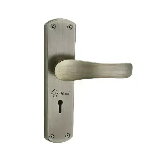 ALONE LOCKS Brass Antique Mortice Door Handle Set with Lock 3 Keys 8 inch K.Y. Moto for Door Bathroom Bedroom Living Room