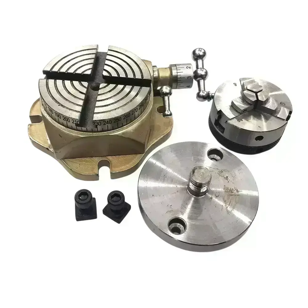 Assorts Rotary Table 31.75 mm (2-3/4 Inch) 50 mm 3 Jaw Self Centering Chuck 4 Slots