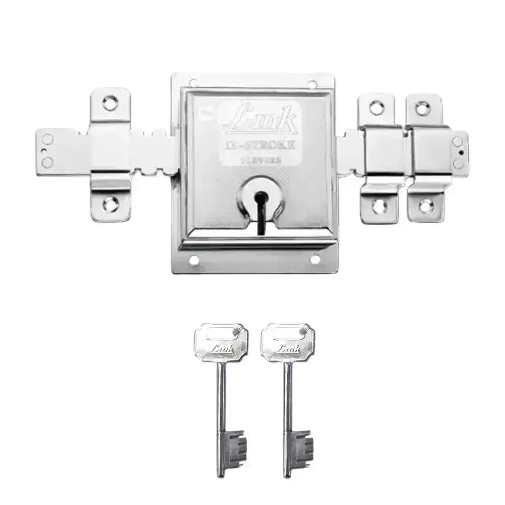 Link Main Door Lock Silver 106x135 mm