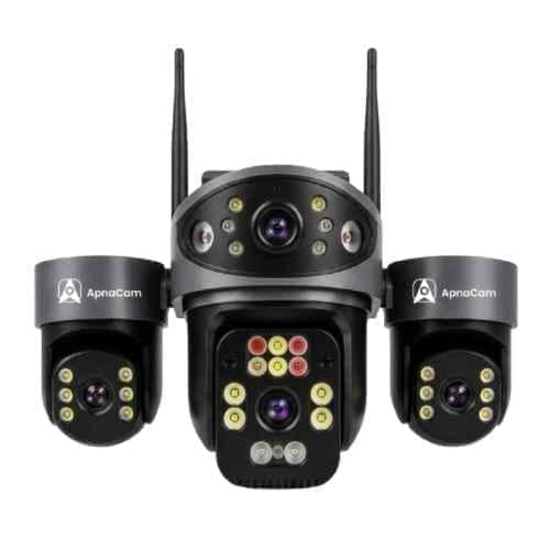 ApnaCam Spyder 5MP+5MP+5MP+5MP FHD 4G PTZ Waterproof CCTV Security Camera with Full Colour Night Vision