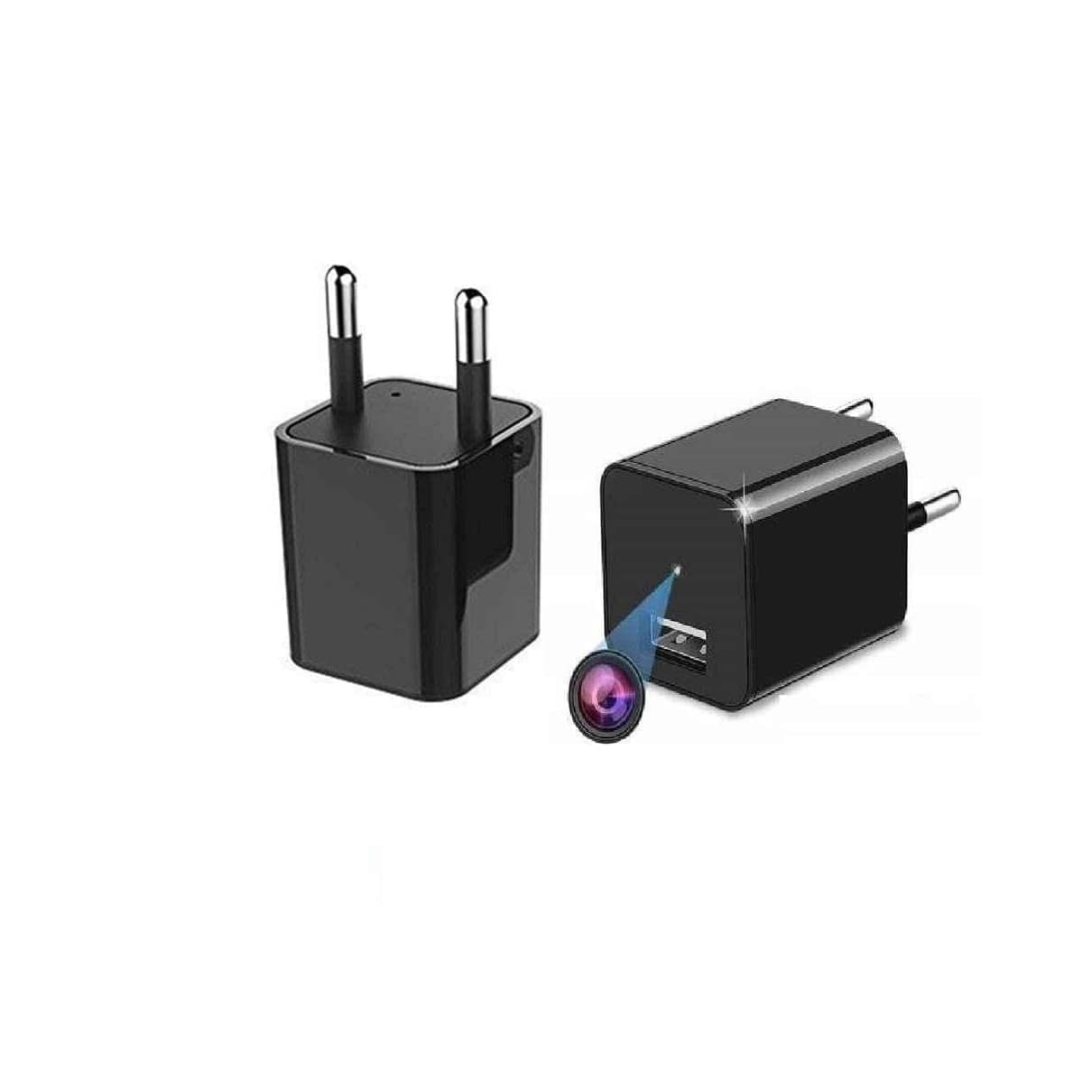 AUSHA C14 2MP Full HD Charger Adapter CCTV Smart Spy Camera with Wi-Fi, Mobile Viewing & Night Vision