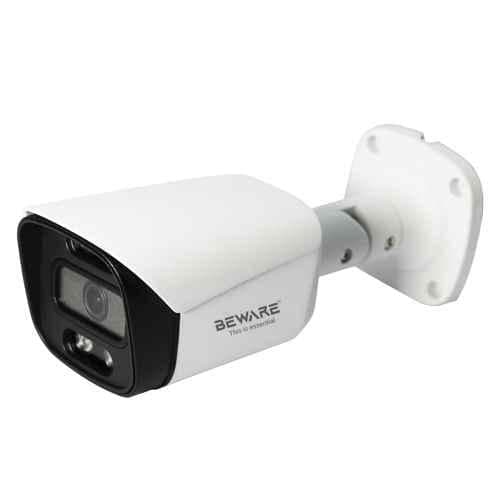 Beware 2.4MP Full HD Colour Bullet Camera with Audio | Warm Light Night Vision 30M | Indoor & Outdoor CCTV Security Camera | Metal Body