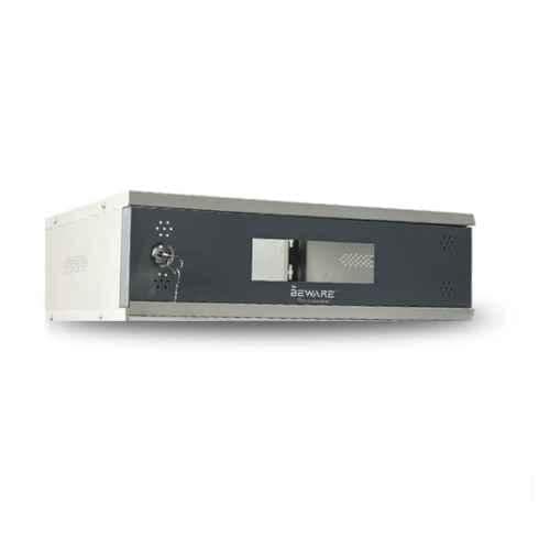 Beware 2U Wall Mount CCTV Rack | Compact 19 inch Network Rack Cabinet with Lock & Cable Management