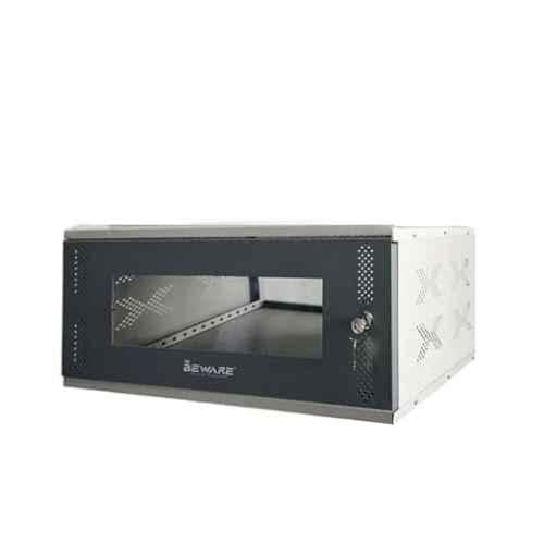 Beware 4U Wall Mount CCTV Rack | 19 inch Metal Network Rack Cabinet with Lock & Cable Management