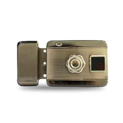 Beware Smart Electric Rim Lock | RFID Card Access Door Lock with Remote Control & Mechanical Key Backup
