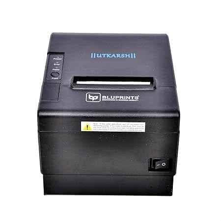 BluPrints UUP 3 inch Auto Cutter Bluetooth + USB + LAN ESC & POS Thermal Receipt Printer with 1 Year Warranty, Windows & Android Compatible