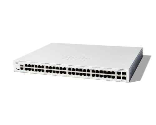 Cisco Catalyst 1300 48 Ports 10/100/1000 + 4x 10GE SFP+ Managed Network Switch, C1300-48T-4X