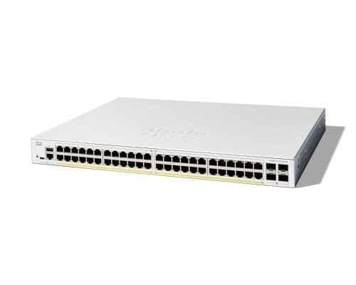 Cisco Catalyst 1300 48Ports 10/100/1000 + 4x 10GE SFP+ Managed Network Switch, C1300-48FP-4X
