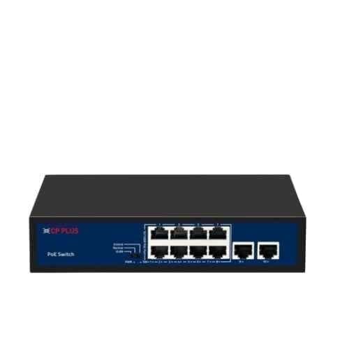 CP Plus 10/100 Mbps 8+2 PoE Uplink Switch, CP-DNW-HPU8H2-96-V2
