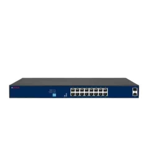 CP Plus 16 Port 10/100 Mbps AI Gigabit PoE Switch, CP-ANW-GPU16G2F2-15