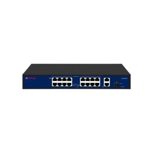 CP Plus 19 Port Switch with 16 PoE Ports, 2 Gigabit & 1 SFP Uplink Port, CP-DNW-HPU16G2F1-20