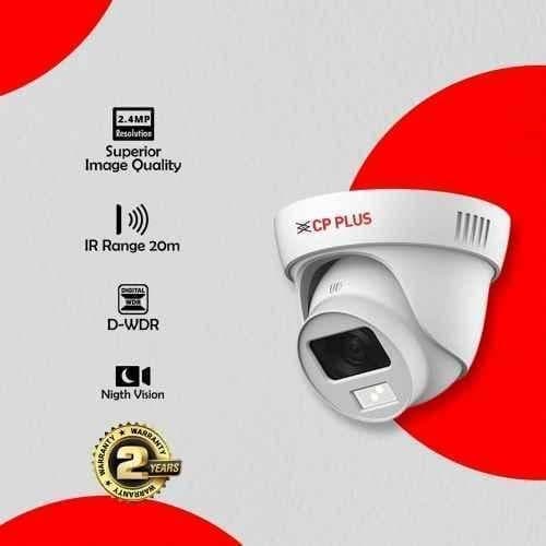 CP Plus 2.4MP Full Colour HD Audio Indoor & Outdoor CCTV Combo Kit with 8Ch DVR, 4 Bullet 2 Dome Camera, 8Ch SMPS, 70m Cable, 500GB HDD & Connector