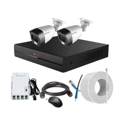 CP Plus 2.4MP Full Colour HD Audio Indoor & Outdoor CCTV Combo Kit with 4Ch DVR, 2 Bullet Camera, 4Ch SMPS, 70m Copper Cable & Connectors