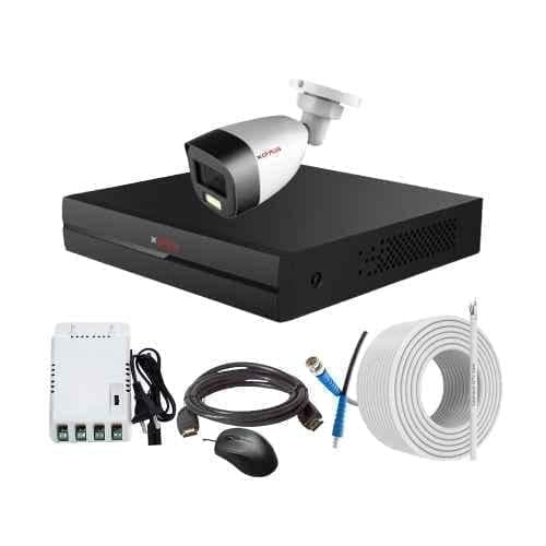 CP Plus 2.4MP Full Colour HD Audio Indoor & Outdoor CCTV Combo Kit with 4Ch DVR, 1 Bullet Camera, 4Ch SMPS, 70m Copper Cable & Connectors