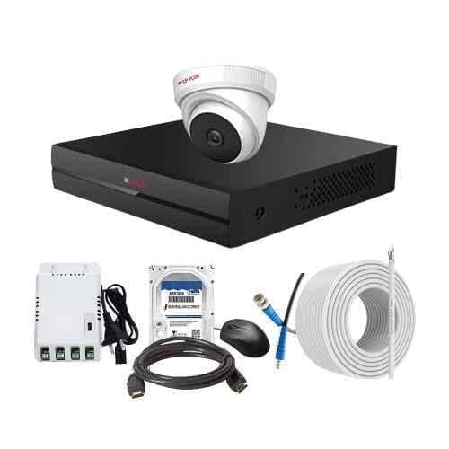 CP Plus 2.4MP Full HD Audio Indoor & Outdoor CCTV Combo Kit with 4Ch DVR, 1 Dome Camera, 4Ch SMPS, 70m Copper Cable, 1TB HDD & Connectors