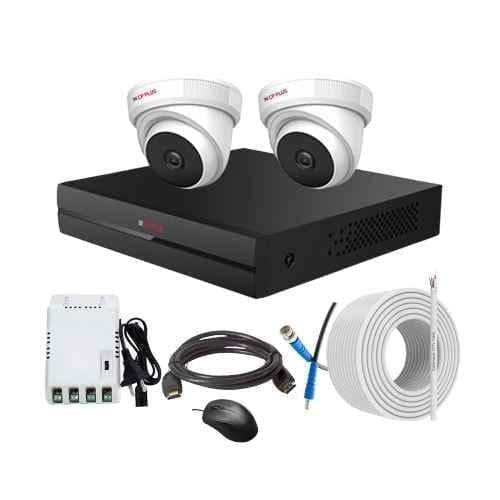 CP Plus 2.4MP Indoor & Outdoor CCTV Combo Kit with 4Ch DVR, 2 Dome Camera, 4Ch SMPS, 70m Copper Cable & Connectors