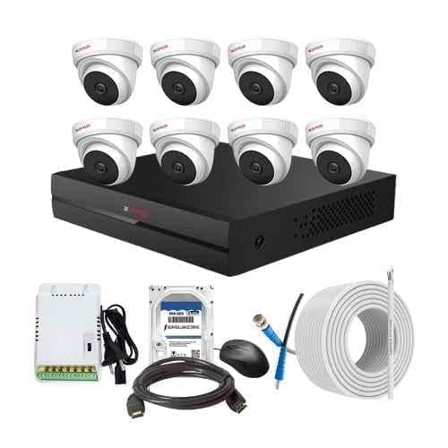 CP Plus 2.4MP Indoor & Outdoor CCTV Combo Kit with 8Ch DVR, 8 Dome Camera, 8Ch SMPS, 70m Copper Cable, 1TB HDD & Connectors