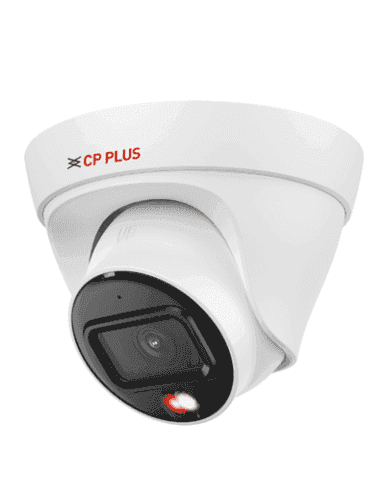 CP PLUS 2MP Full HD IP Indoor Dome Camera | STQC Model | CP-UNC-DA21L3C-LQ | Built-in Audio Mic | Colour Night Vision | IR Night Vision | 3.6mm Fixed Lens | PoE | Compatible with NVR, White