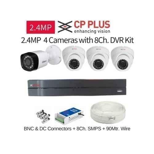 CP Plus 4 Cameras 2.4MP with 8 Channel DVR Combo Kit