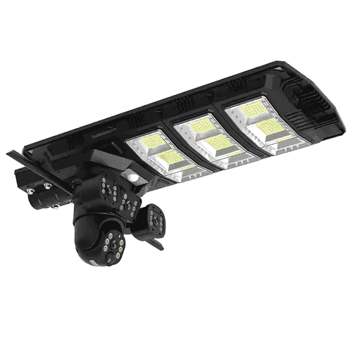 Cybernautt 6MP+6MP+6MP 4G Sim Solar Street Light Camera with Motion Detect & Colour Night Vision, X13L