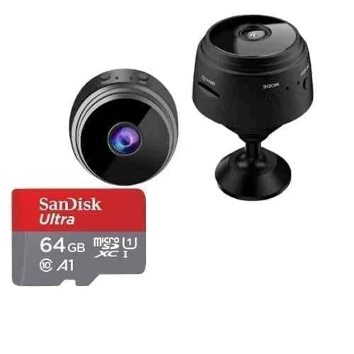 Cybernautt C2K 2MP 1920x1080p HD Magnetic Smart WiFi Camera with Night Vision, Motion Detection & Free 64GB Memory Card