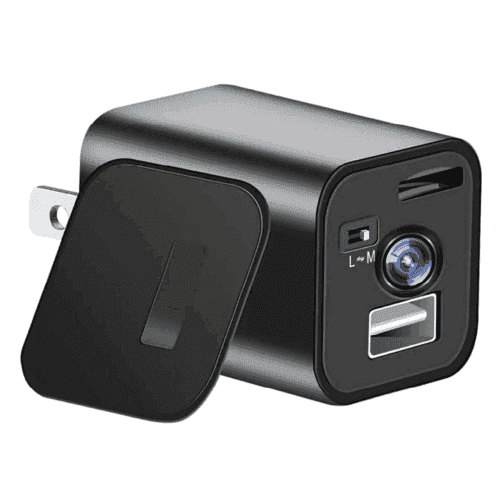 Cybernautt CN420 Hidden Spy Camera - 1080p Charger Adapter Cam with Wi-Fi, Night Vision, Motion Detection, Audio Recording, H.265+ (Indoor)