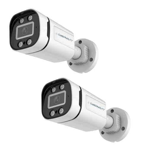 Cybernautt CNA-B24IR4LVP 2.4MP HD Color View Bullet Camera with IP66 Weatherproof, Night Colour View & 2 Years Warranty (Pack of 2)