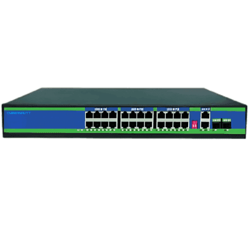Cybernautt CNI-24PH2UG2SG-POE 24+2+2 Port POE Switch with 2 Uplink/SFP Port, Watchdog Function, Lightning Protect Support & Built-in Power Supply