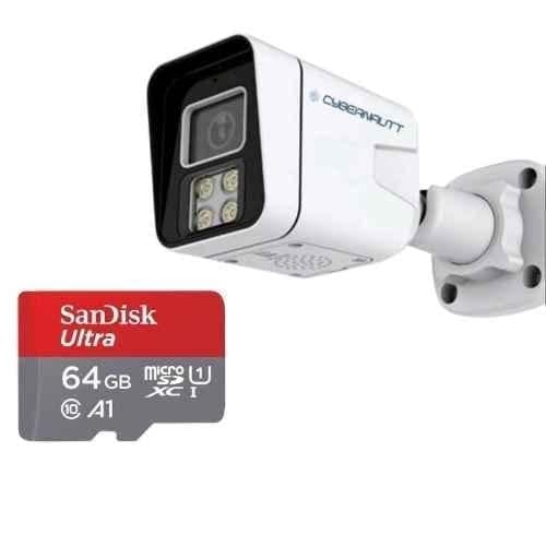 Cybernautt K3B 3MP Full HD 4G Bullet Sim Camera with Night Vision, Motion Detect, Voice Detect, Two Way Audio & Free 64GB Memory Card
