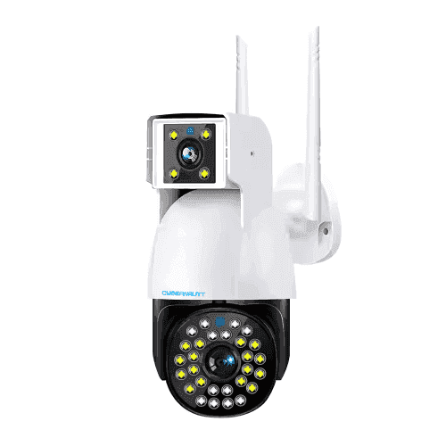 Cybernautt K4E 4MP Dual Lens Full HD 4G Sim Camera with Human Detect, Motion Detect, IP66, Two Way Audio, Notification, Alarm & Support 128GB SD