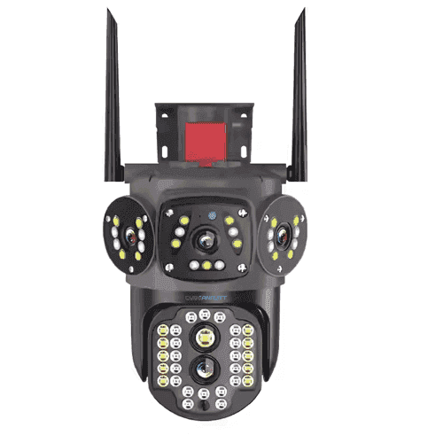 Cybernautt K8Y 4MP+4MP Outdoor 4G Dual-Lens PTZ Camera- 355 deg Pan-Tilt, 10x Optical Zoom, Two-Way Audio, Colour Night Vision, Waterproof, AI Motion Detect, up to 128GB