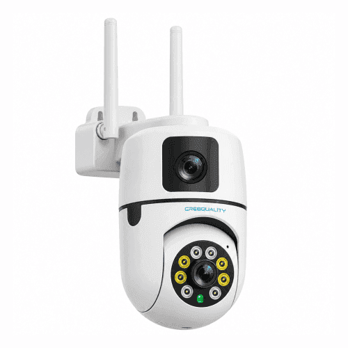Cybernautt V4K 4MP Dual Lens Full HD Smart Wi-Fi Camera with Colour Night Vision, Human & Motion Detect, 2 Way Audio, Alarm & Support 256GB SD