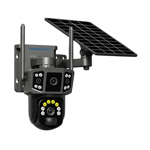Cybernautt X12S 8MP Quad HD 4G Solar SIM Camera with 8000mAh Battery, Alarm, Waterproof & Support SD up to 128GB