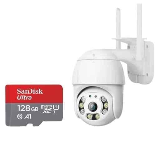 Cybernautt Y2W 2MP HD Pan Tilt Smart Wi-Fi Camera with Night Vision, Alert, 360 View, Human\Motion Track, 2 Way Audio & Free 128GB Memory Card