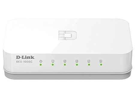 D-Link 10/100 Mbps White Unmanaged Network Switch, DES1005C