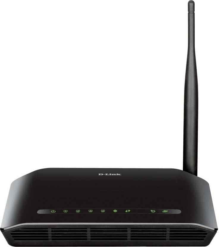 D-Link 150 Mbps Wireless ADSL2 & 4 Port Black Router, DSL2730U