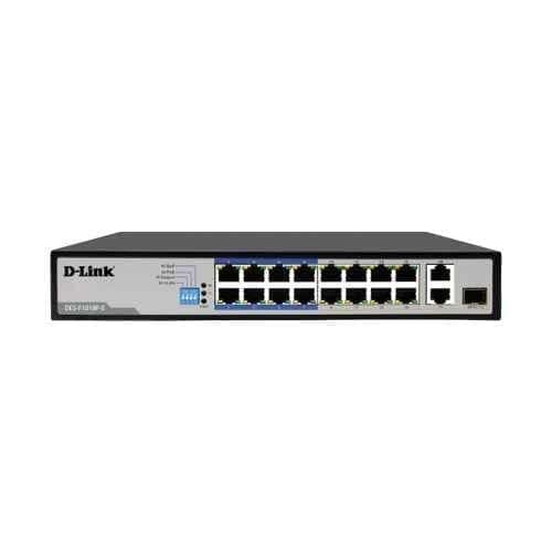 D-Link 18 Ports 16FE PoE+1 Gigabit & 1 Compo Uplink Port 250m PoE Network Switch, DES-F1018P-E