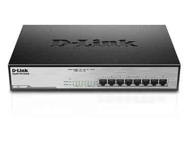 D-Link 8 Port Unmanaged Gigabit Desktop PoE Switch, DGS-1008MP