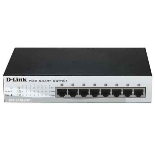 D-Link 8-Ports 10/100 PoE Web Smart Switch, DES-1210-08P