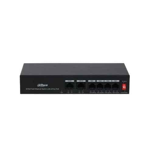 Dahua 6-Port Fast Ethernet Switch with 4-Port PoE, DH-PFS3006-4ET-36