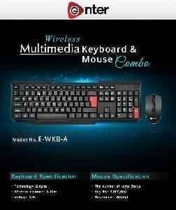 Enter Wirelss Combo Kit Keyboard+Mouse 【1Year Warranty】 Keyboard