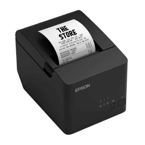 Epson TM-T82X Thermal Receipt Printer, 3 Inch, USB + Ethernet, 200mm/s, Auto Cutter, POS, Black