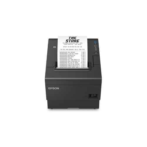 Epson TM-T88VII Thermal Receipt Printer, 2-3 Inch, USB + Serial + LAN, 500mm/s, Auto Cutter, Barcode, Black