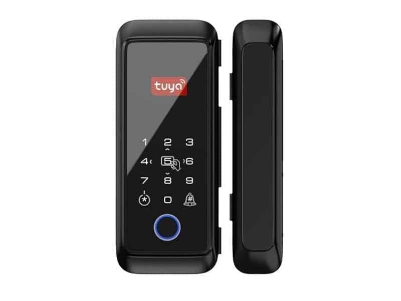 Golens X36 ABS & Alloy Black Smart Glass Door Lock