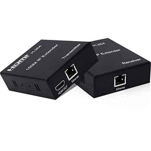Hanutech 5V 150m HDMI Extender Over Cat5e, 6 UTP with IR & Base on TCP/IP