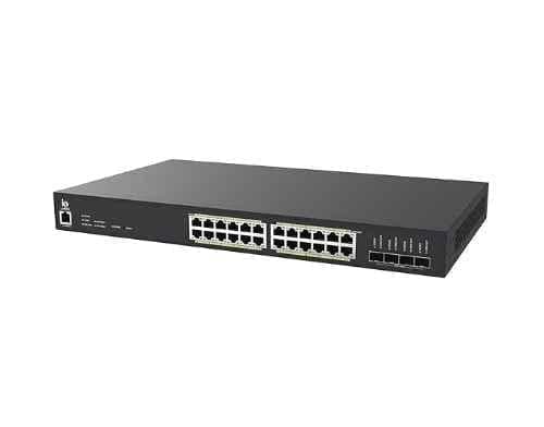 HFCL 24 Port PoE+ L2 Managed Ethernet Switch, HSP-IO-24GE4XS-C1PA