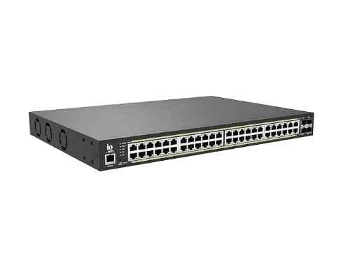 HFCL 48 Port PoE+ L2 Managed Ethernet Switch, HSP-IO-48GE4XS-C1PA