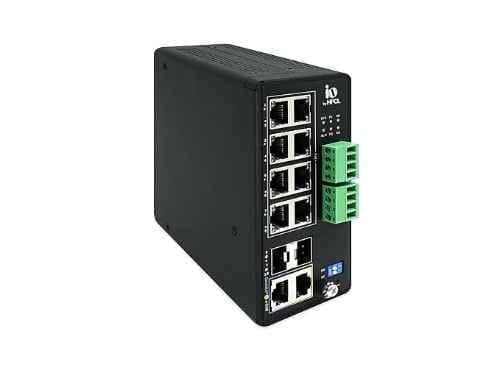 HFCL 8 Port PoE+ L2 Industrial Managed Switch, HSP-IO-8GE2S-I2PDH+