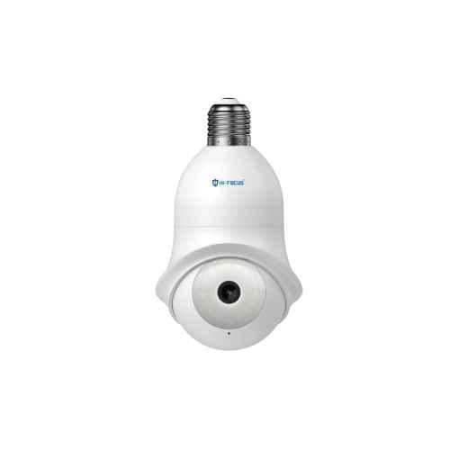 Hi-Focus HC-IPC-SDBG41T 4MP Outdoor PT Bulb Smart WiFi Camera with Smart Dual Light, Two Way Audio, Motion Track, IP65 & SD Support Upto 128GB