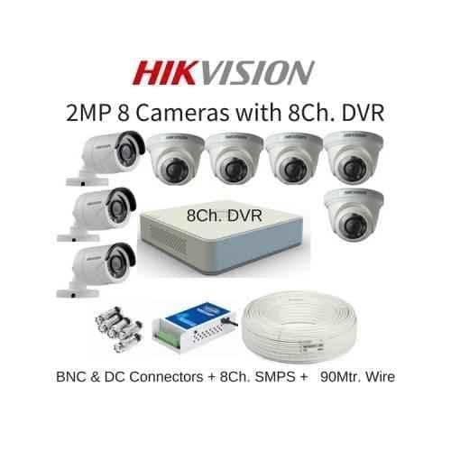 Hikvision 8 Cameras 2MP with 8 Channel DVR Combo Kit